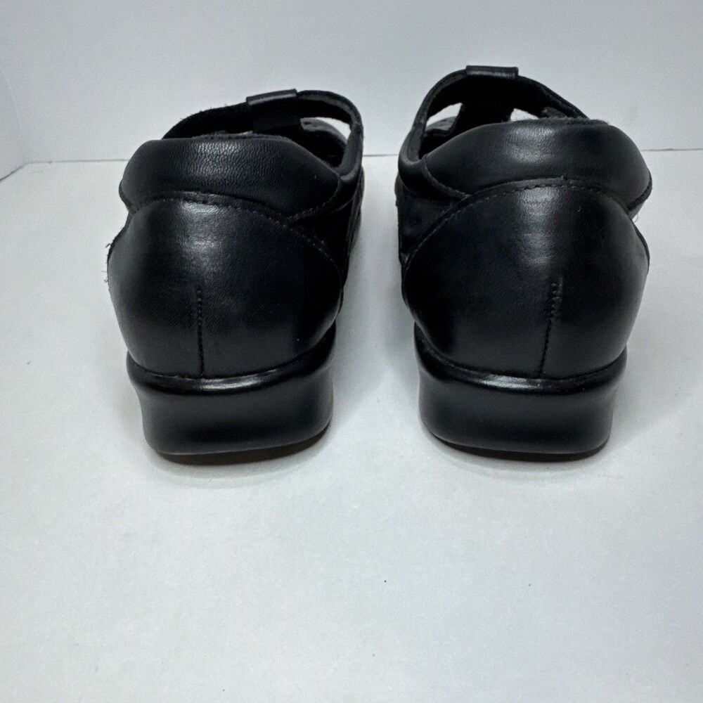 SAS Willow Mary Jane Shoe Womens 9.5 M Black Leather T Strap Comfort Loafer - Picture 2 of 8